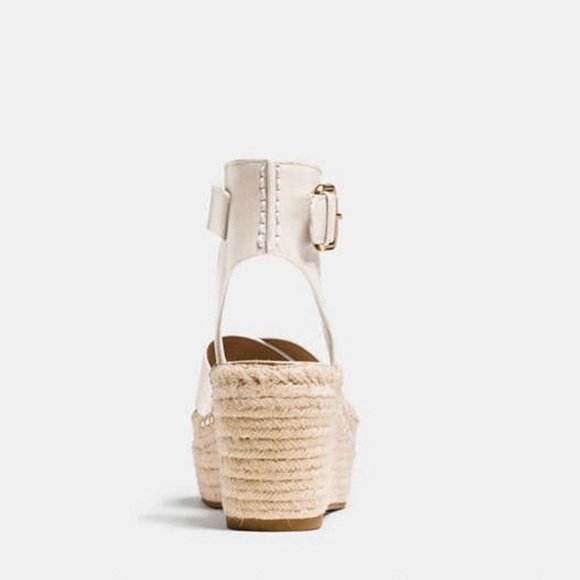 Coach Primrose leather upper espadrille wedge sandals - Picture 2 of 12